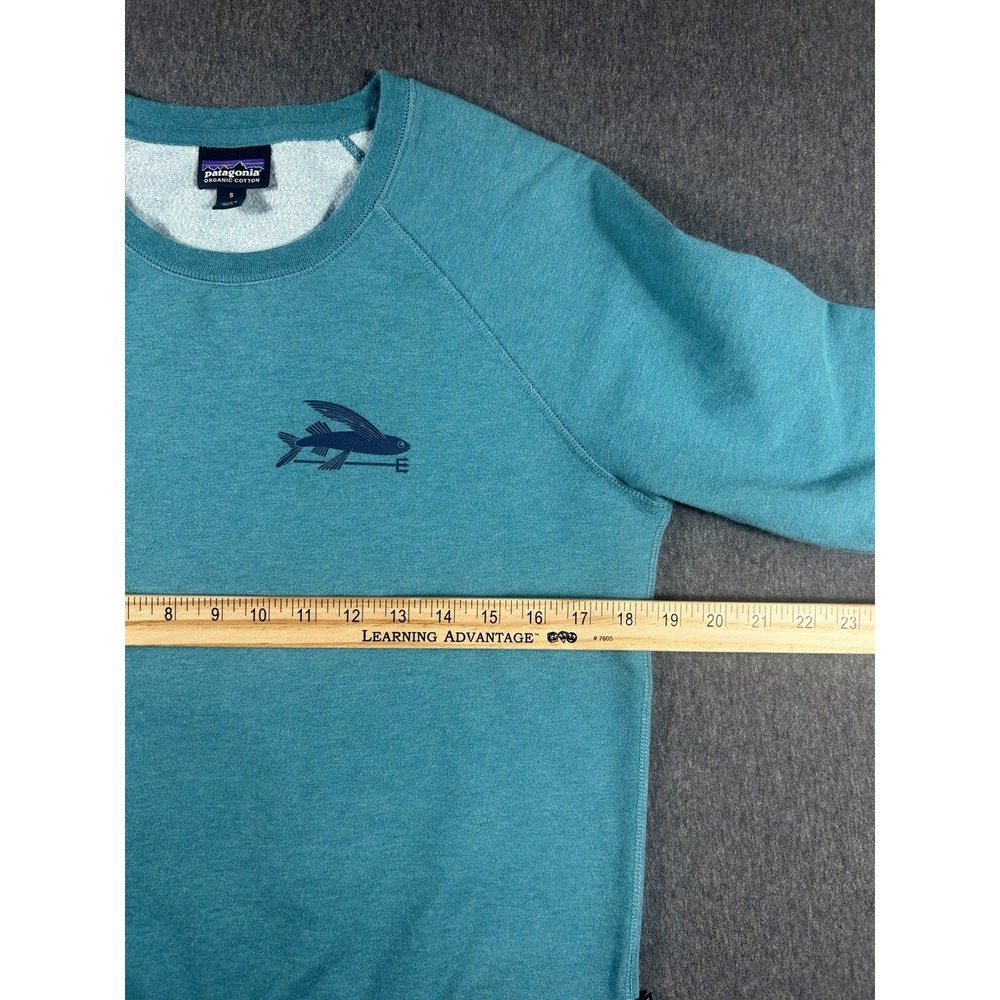 Patagonia Flying Fish Midweight Crewneck Organic Cotton Sweatshirt S - Picture 6 of 8